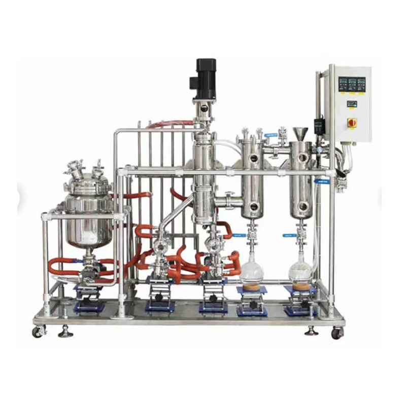 Dispositivo de extracción por destilación molecular de acero inoxidable